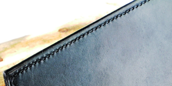 Checkbook Cover - Two Checkbooks - Dual Leather Carbon Copy Liner - Full Grain Leather - Pigskin Lined - Classic Hand Saddle Stitch