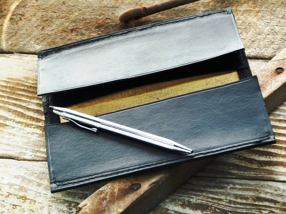 Checkbook Cover in Colorado Pebble Grain Leather – Real Leather Creations